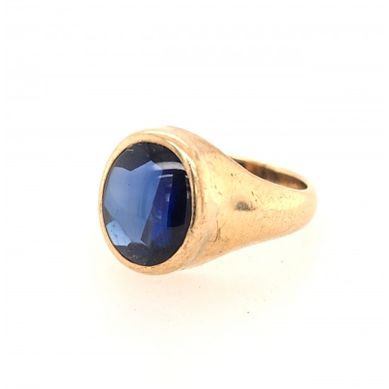 Pre Owned 9ct Sapphire Signet Ring ZX938